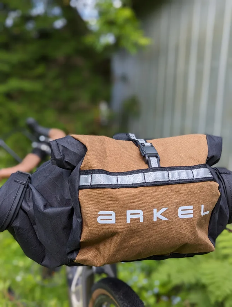 Arkel 15L Rollpacker Rear Bikepacking Bag and Rack Kit - Brown-1